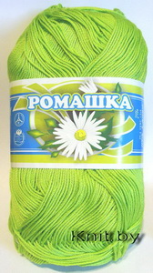 Пряжа Ромашка ярко-салатовый