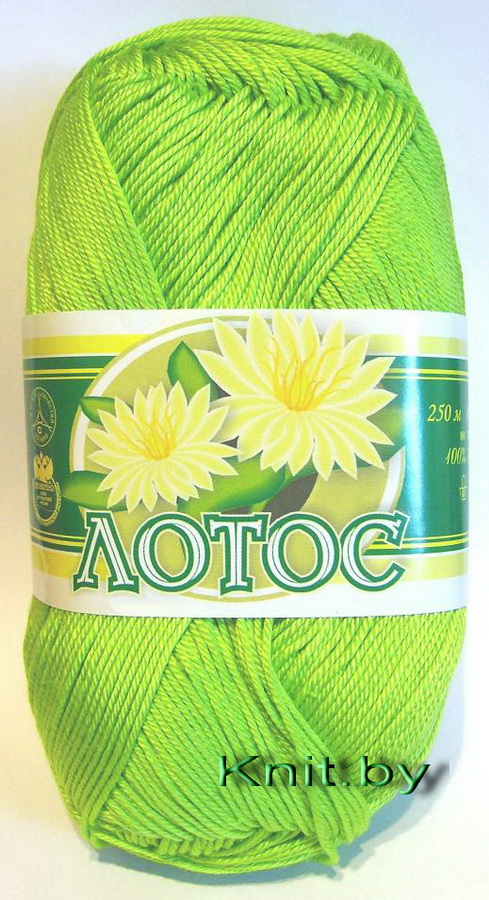 Пряжа Лотос яр.салатовый