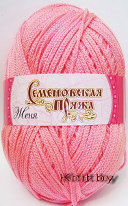 Пряжа Женя ярко-розовый