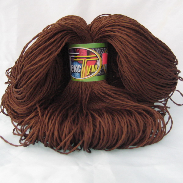 Пряжа Текстум коричневый