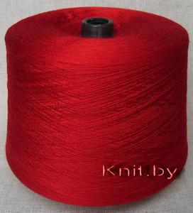 Пряжа Слонимская ПШ в бобине красный 31*2
