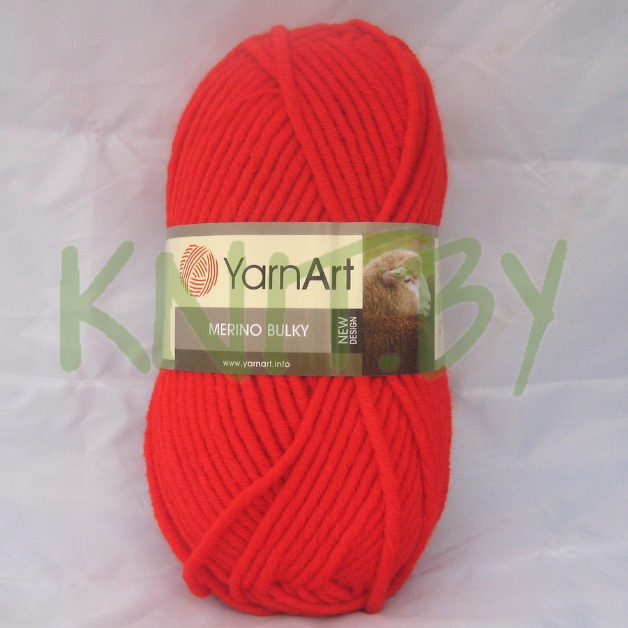 Пряжа Merino Bulky красный