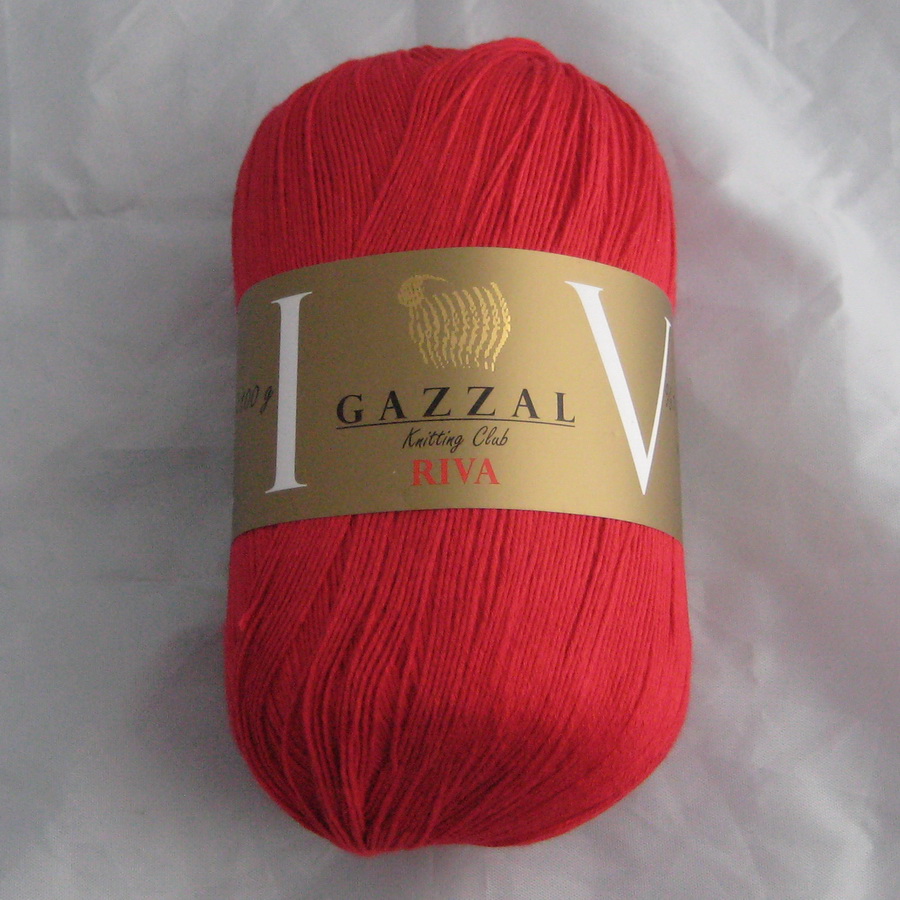 Пряжа Gazzal Riva красный