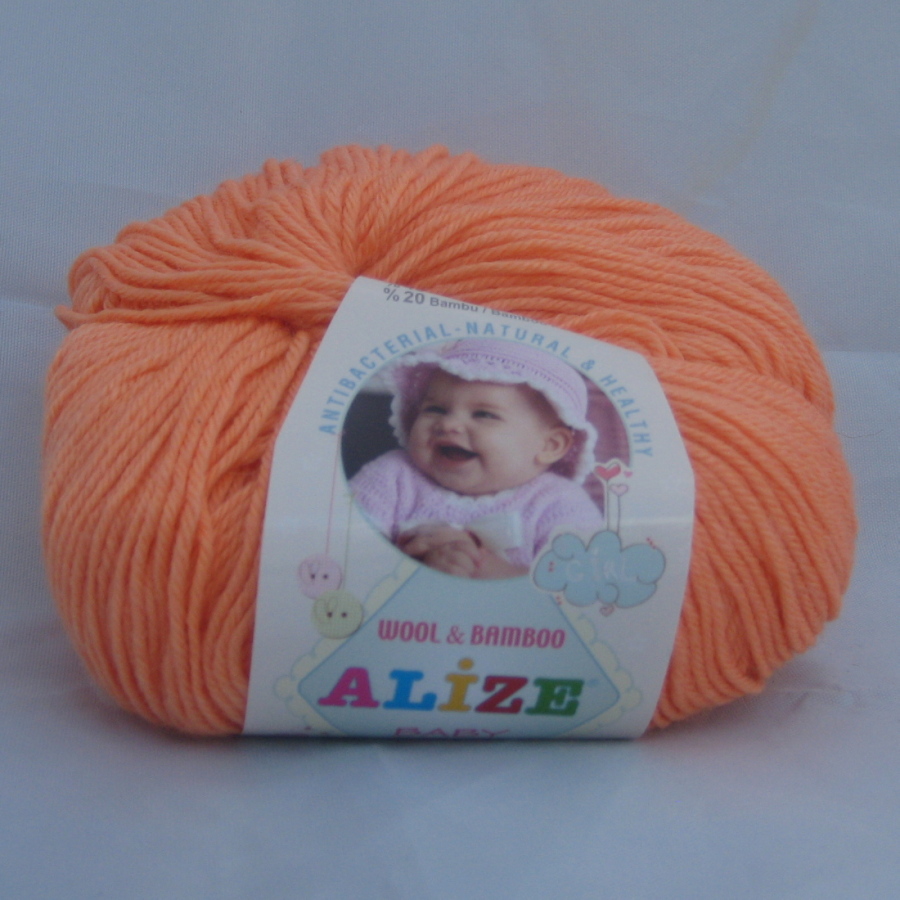 Пряжа Baby Wool Alize оранжевый