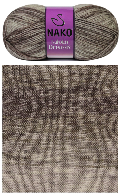 Пряжа Nakolen Dreams коричневые оттенки