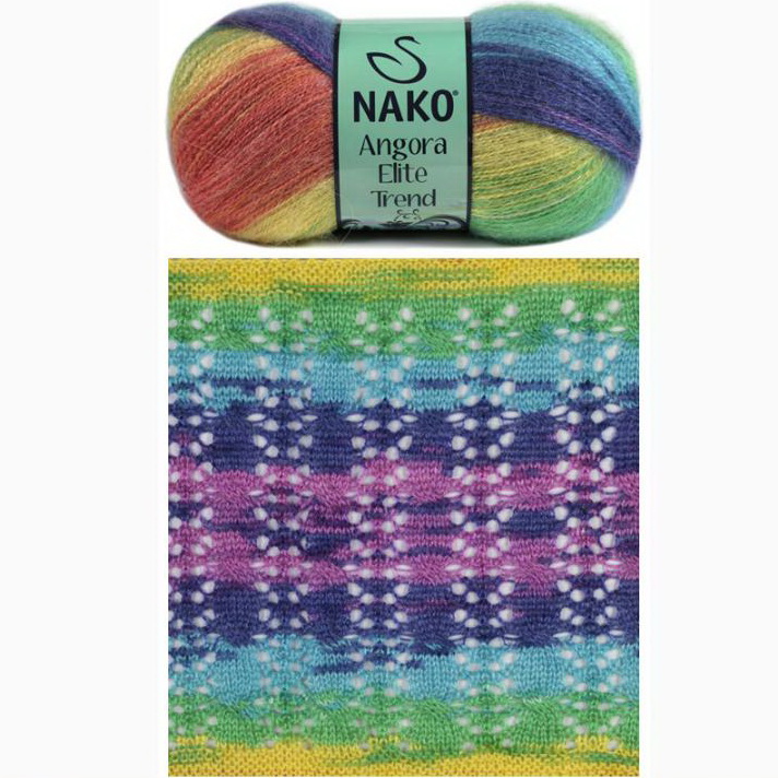 Пряжа Angora Elite Trend яркий меланж