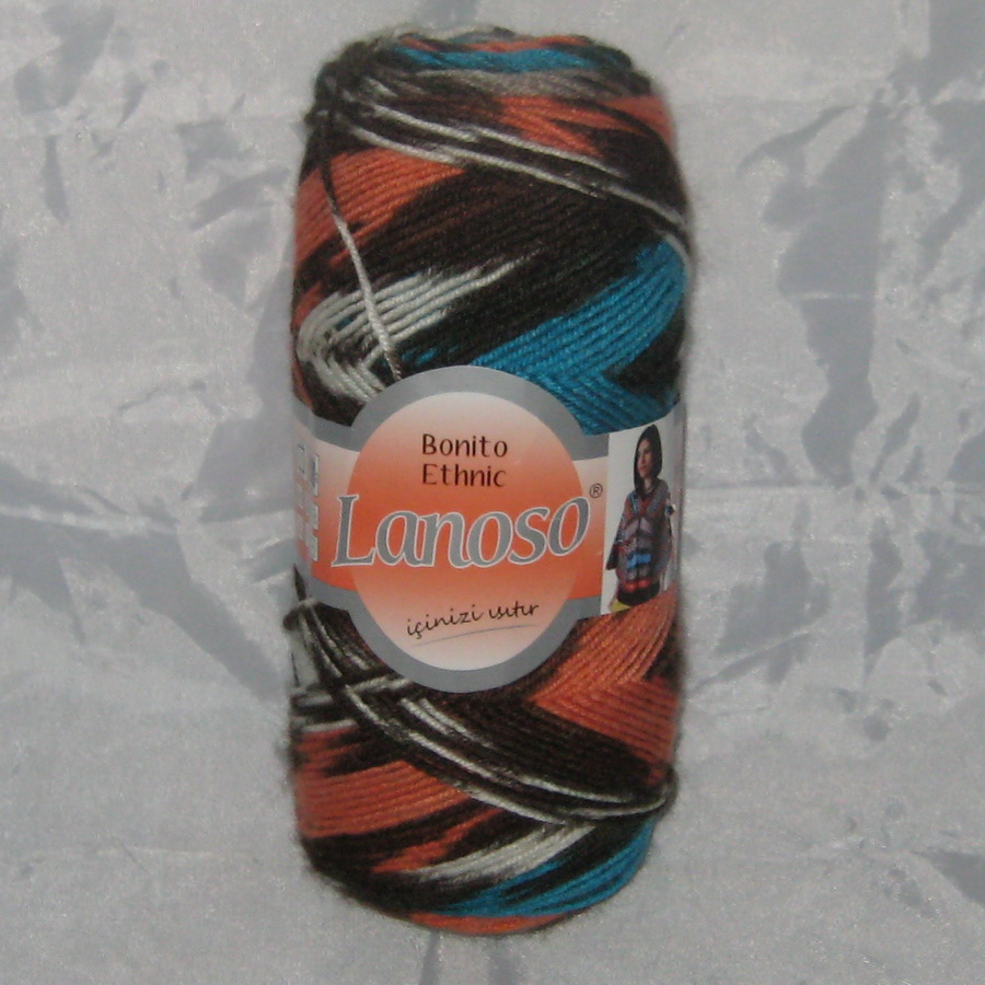 Пряжа Bonito Ethnic оранжево-коричневый