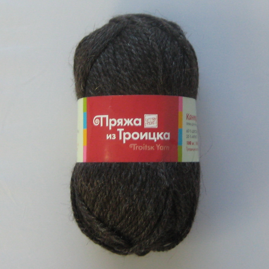 Пряжа Кантри меланж тёмно-коричневый