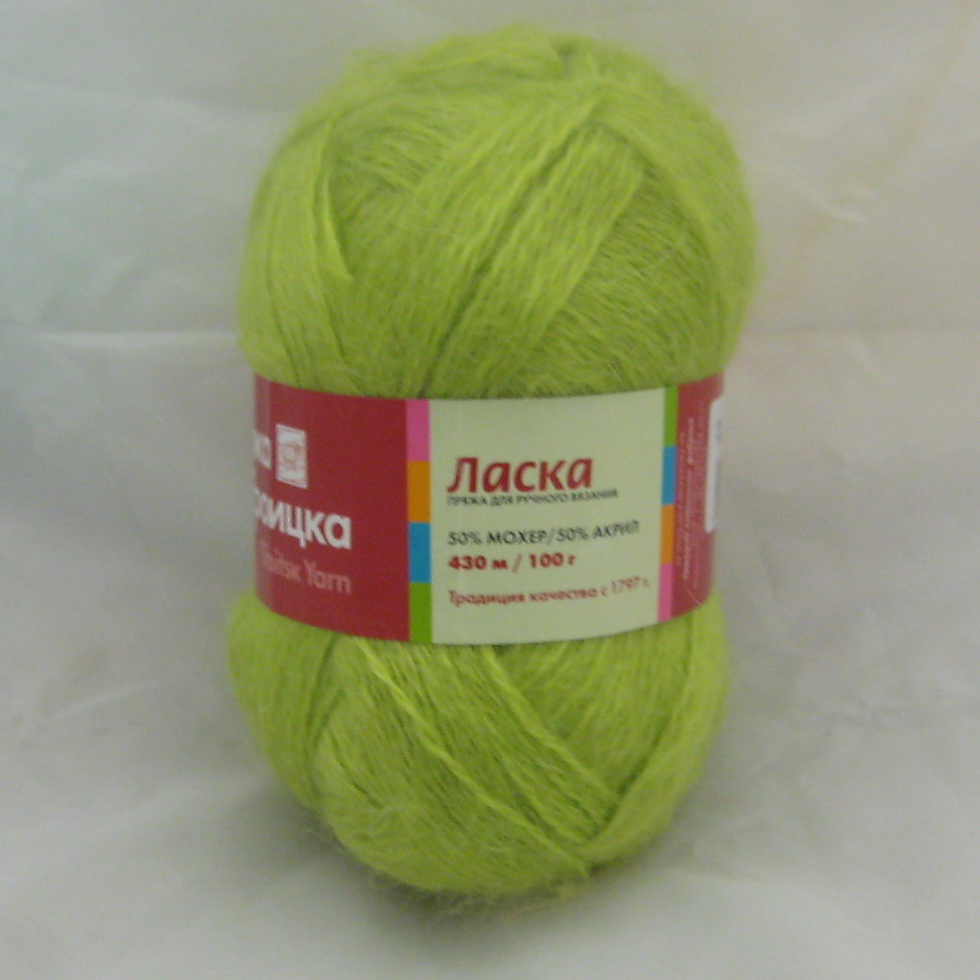 Пряжа Ласка тёмный салат