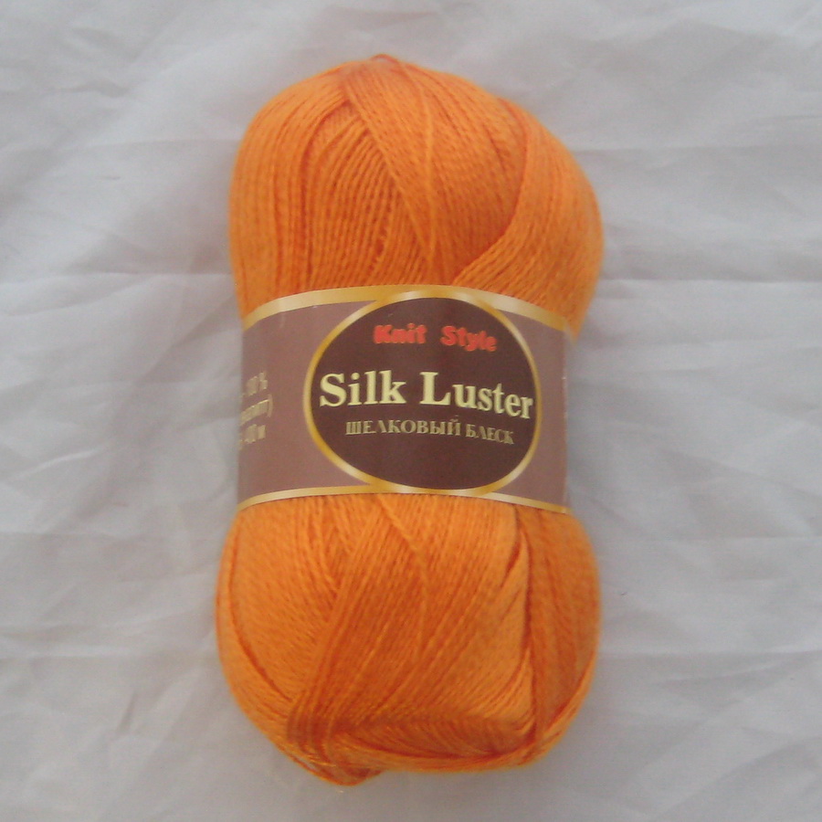 Пряжа Шёлковый блеск жёлто-оранжевый