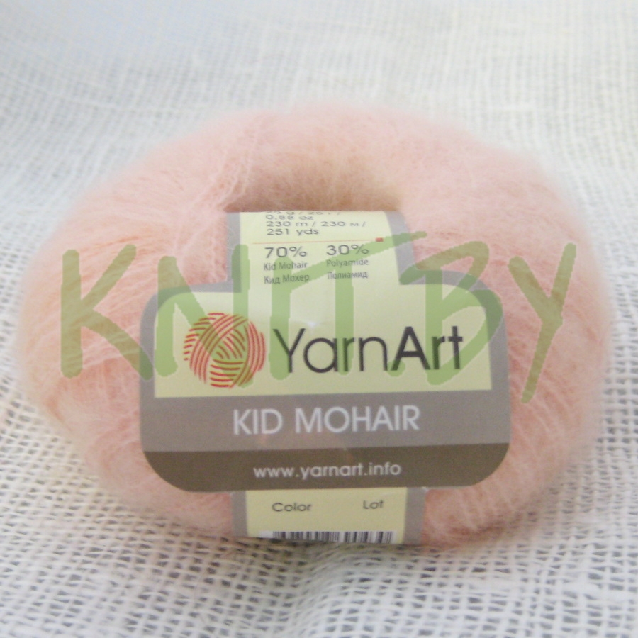Пряжа Kid Mohair бледно-персиковый