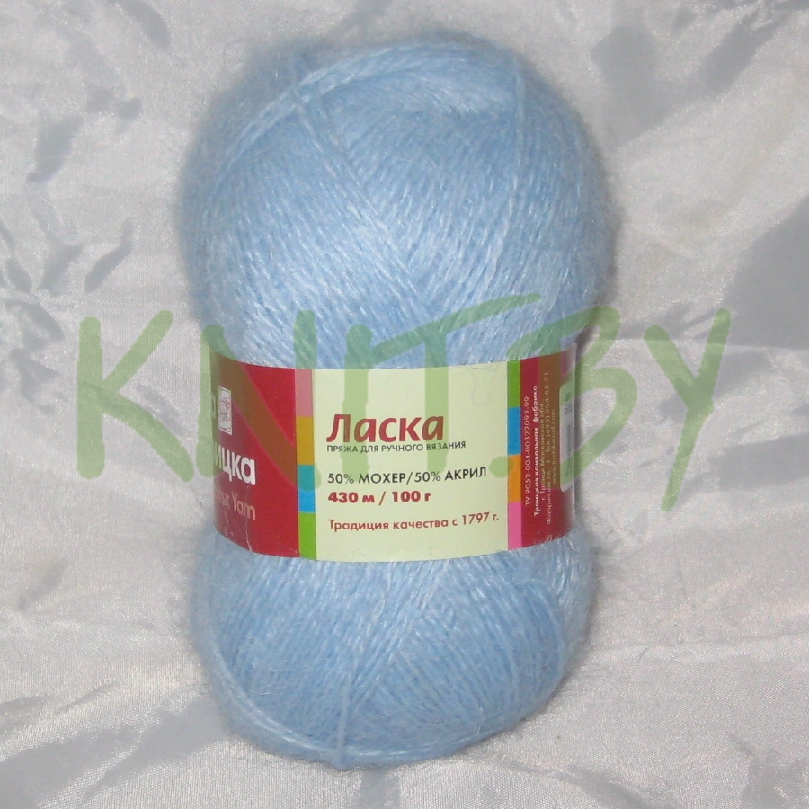Пряжа Ласка бледно-голубой