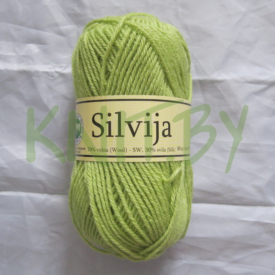 Пряжа Silvija салатовый