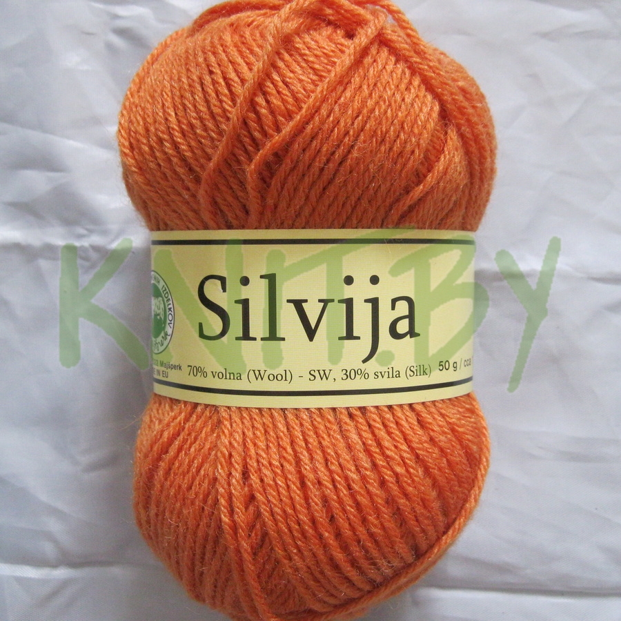 Пряжа Silvija оранжевый