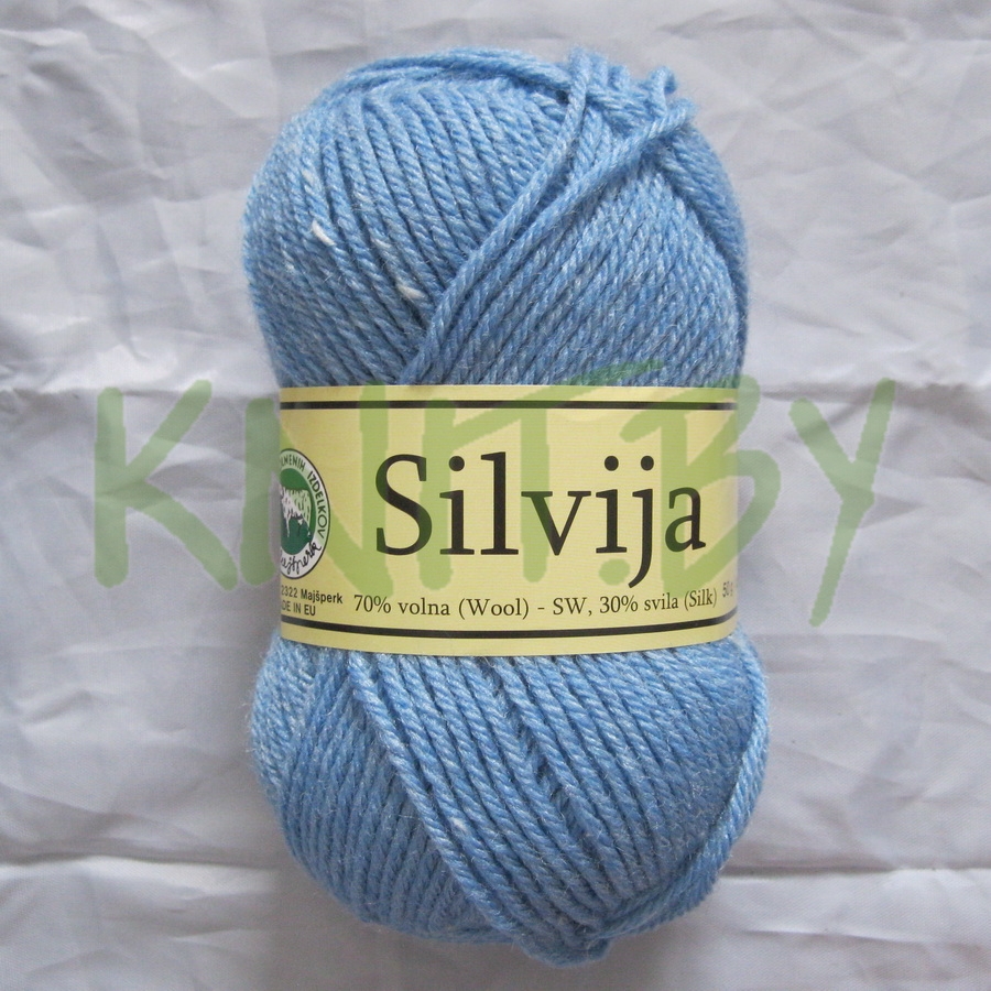 Пряжа Silvija голубой