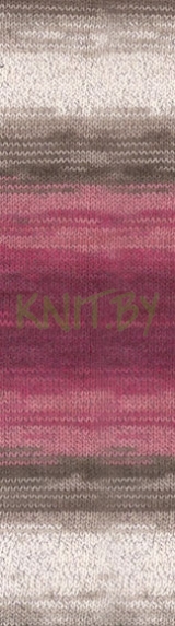 Пряжа Angora Gold BATIK Simli красно-серо-белые оттенки