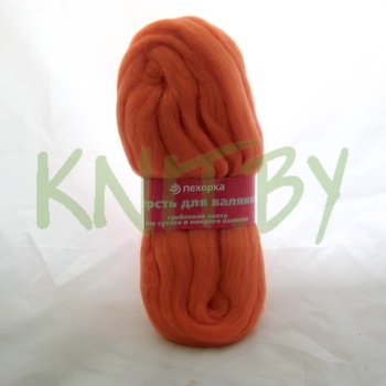 Полутонкая шерсть Пехорка настурция