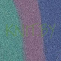 Шерсть полутонкая мультиколор бирюзово-розово-голубой