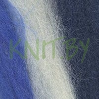 Шерсть полутонкая мультиколор синие оттенки