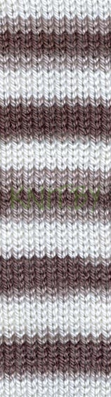 Пряжа Extra folklorik коричнево-белые оттенки