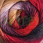 Пряжа Magic Fine красно-бежевые оттенки