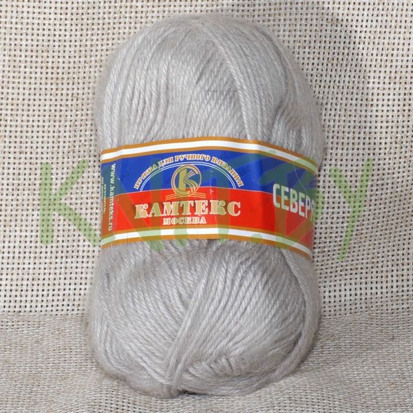 Пряжа Северянка  серебристый