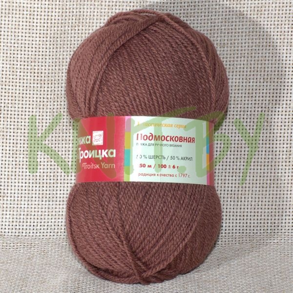 Пряжа Подмосковная молочный шоколад