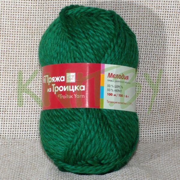 Пряжа Мелодия зеленый луг