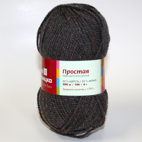 Пряжа Простая меланж (коричневый)