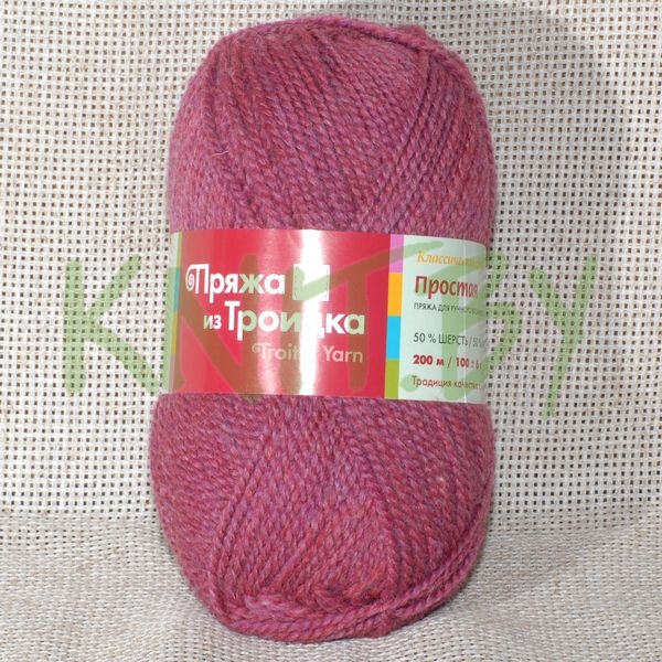 Пряжа Простая меланж (брусника)