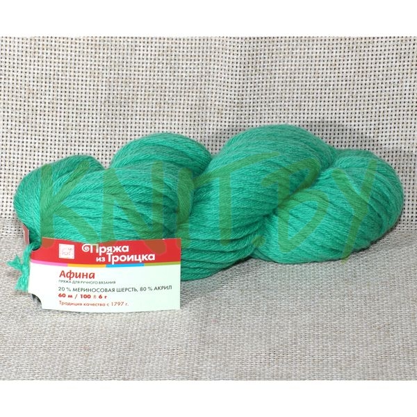 Пряжа Афина  светлый салат