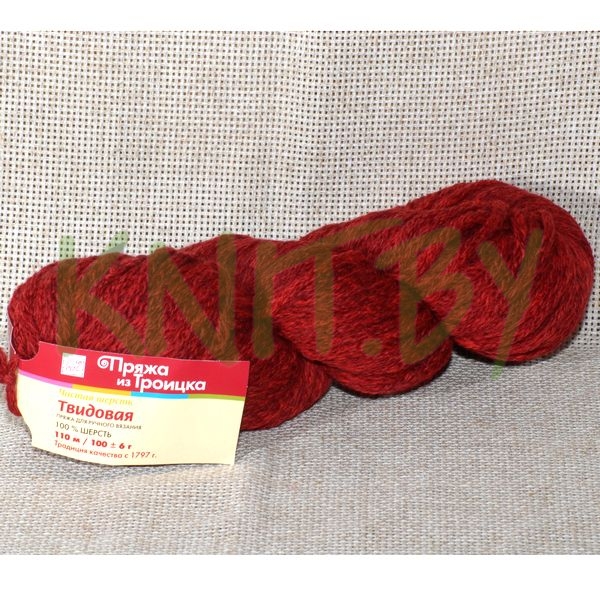 Пряжа Твидовая  меланж (бордо)