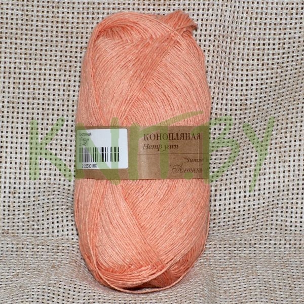 Пряжа Конопляная персик