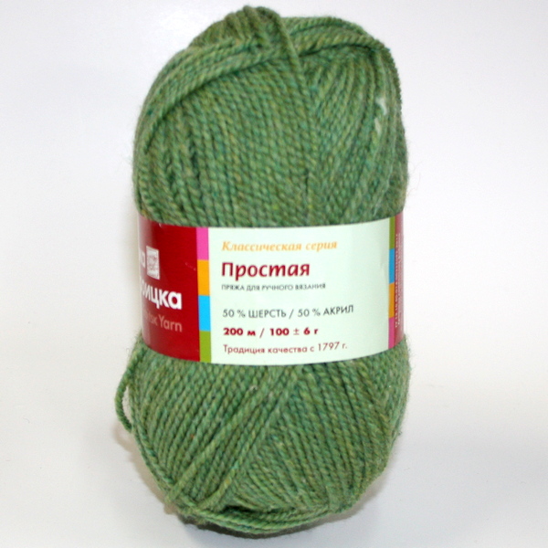 Пряжа Простая меланж (зеленое-яблоко)