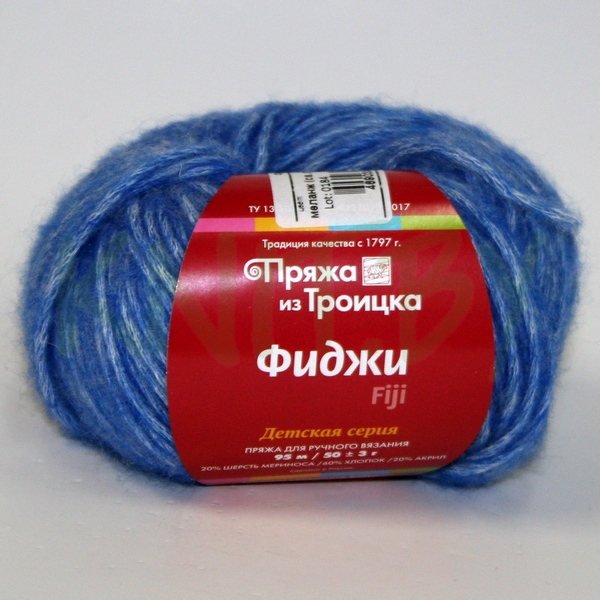 Пряжа Фиджи меланж светлая джинса
