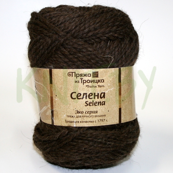 Пряжа Селена натурально коричневый