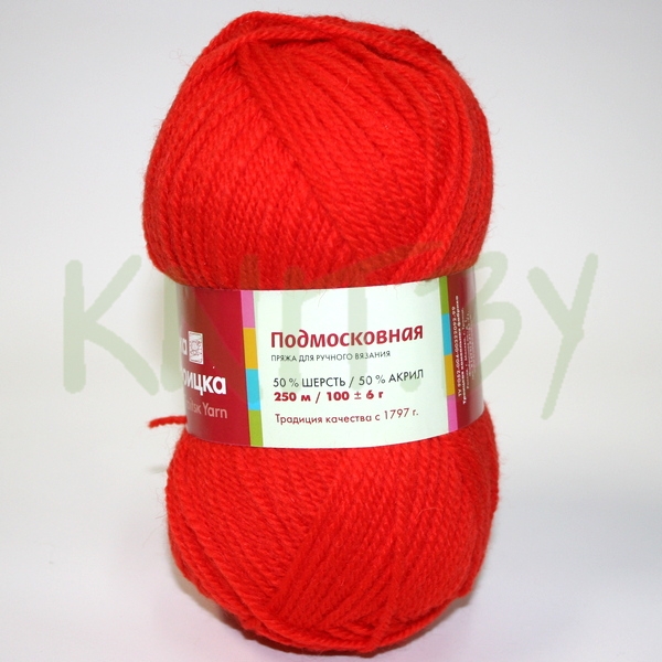 Пряжа Подмосковная алый