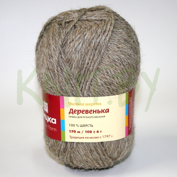 Пряжа Деревенька натуральный светлый