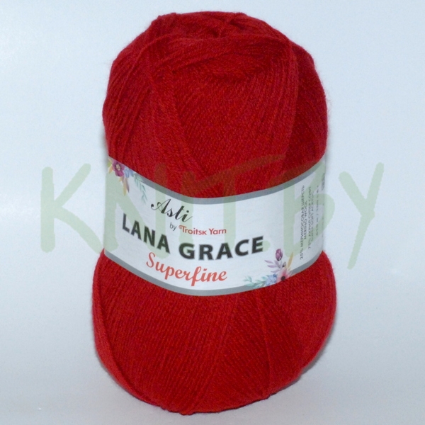 Пряжа Lana Grace Superfine красный