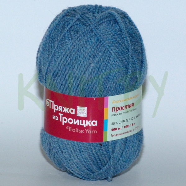 Пряжа Простая меланж (св.джинсовый)