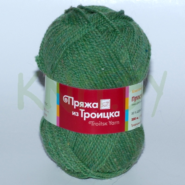 Пряжа Простая меланж (зеленое-яблоко)