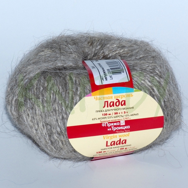 Пряжа Лада натуральный светлый
