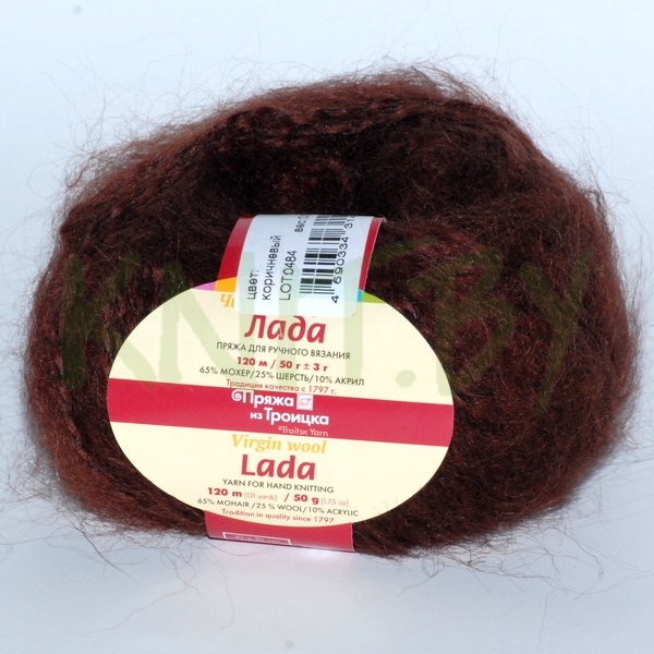 Пряжа Лада коричневый