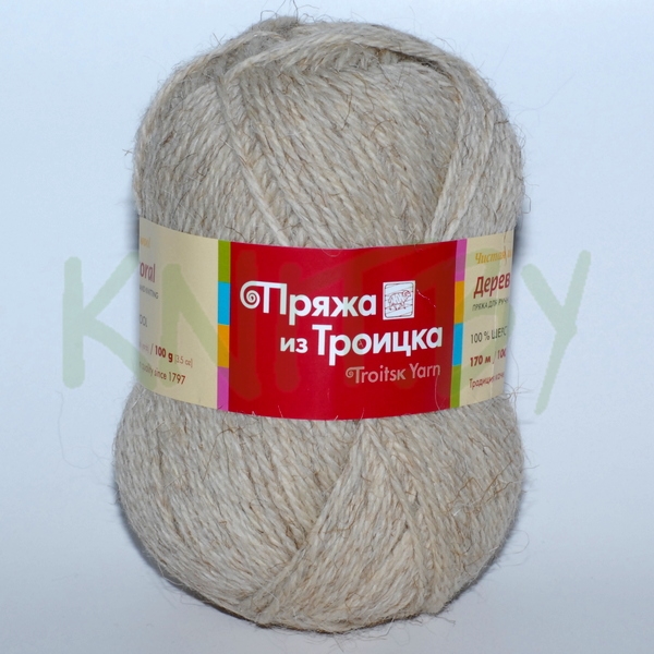 Пряжа Деревенька натуральный светлый