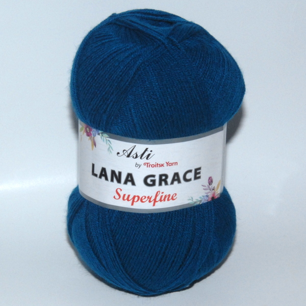 Пряжа Lana Grace Superfine морская волна