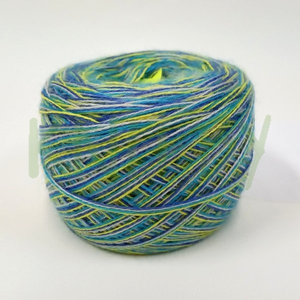 Пряжа Слонимский нитрон желто-сине-бирюзовый
