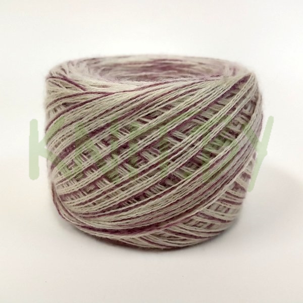 Пряжа Слонимский нитрон меланж бело-сиреневый