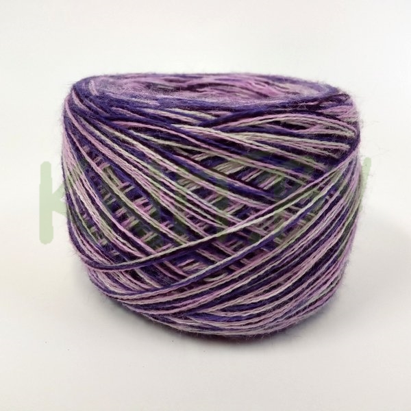 Пряжа Слонимский нитрон меланж бело-розово-фиолетовый