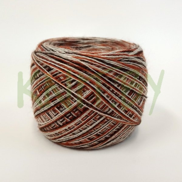 Пряжа Слонимский нитрон меланж бело-красно-черный