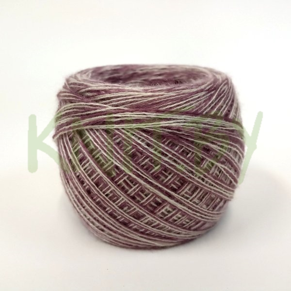 Пряжа Слонимский нитрон меланж сиренево-белый